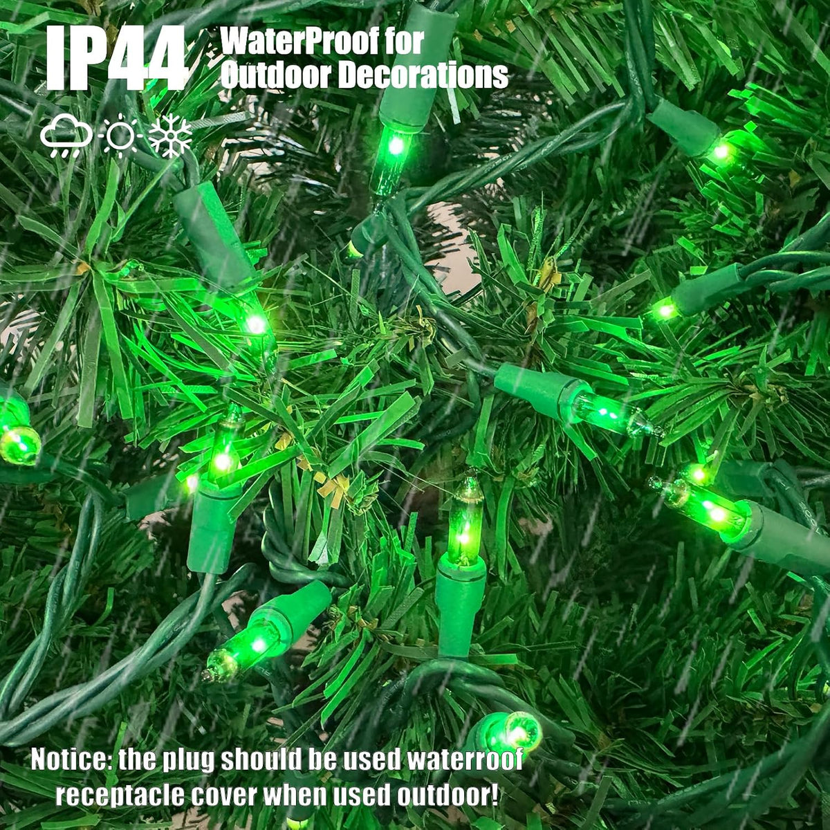 HISHINY Green String Lights 100 Count Mini St. Patrick's Day Decorations Lights with Green Wire for Outdoor Christmas Decorations Indoor Decor,UL Certified (21feet)