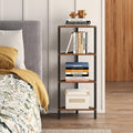 TUTOTAK Corner Shelf, 4-Tier Corner Bookshelf for Small Space