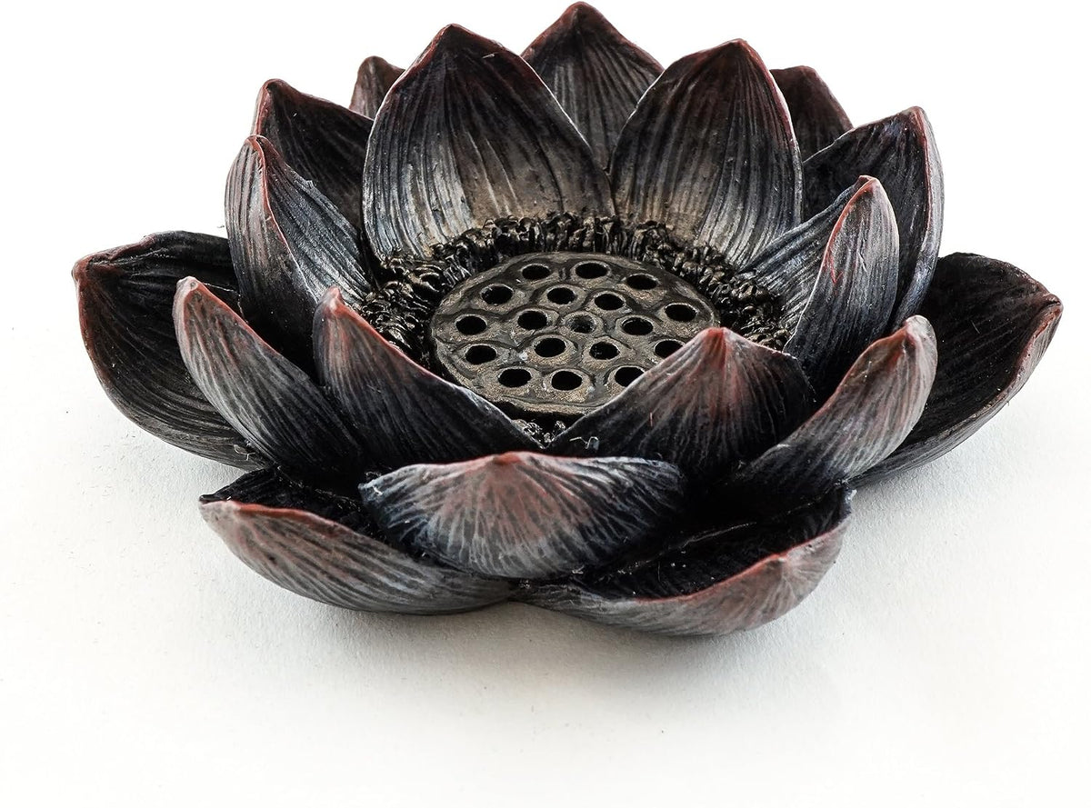 Lotus Incense Burner and Votive T-Light Candle Holder Meditation Flower Buddha