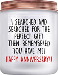 Happy Anniversary Candles Gifts for Women Her Him Couple, Lavender Candle