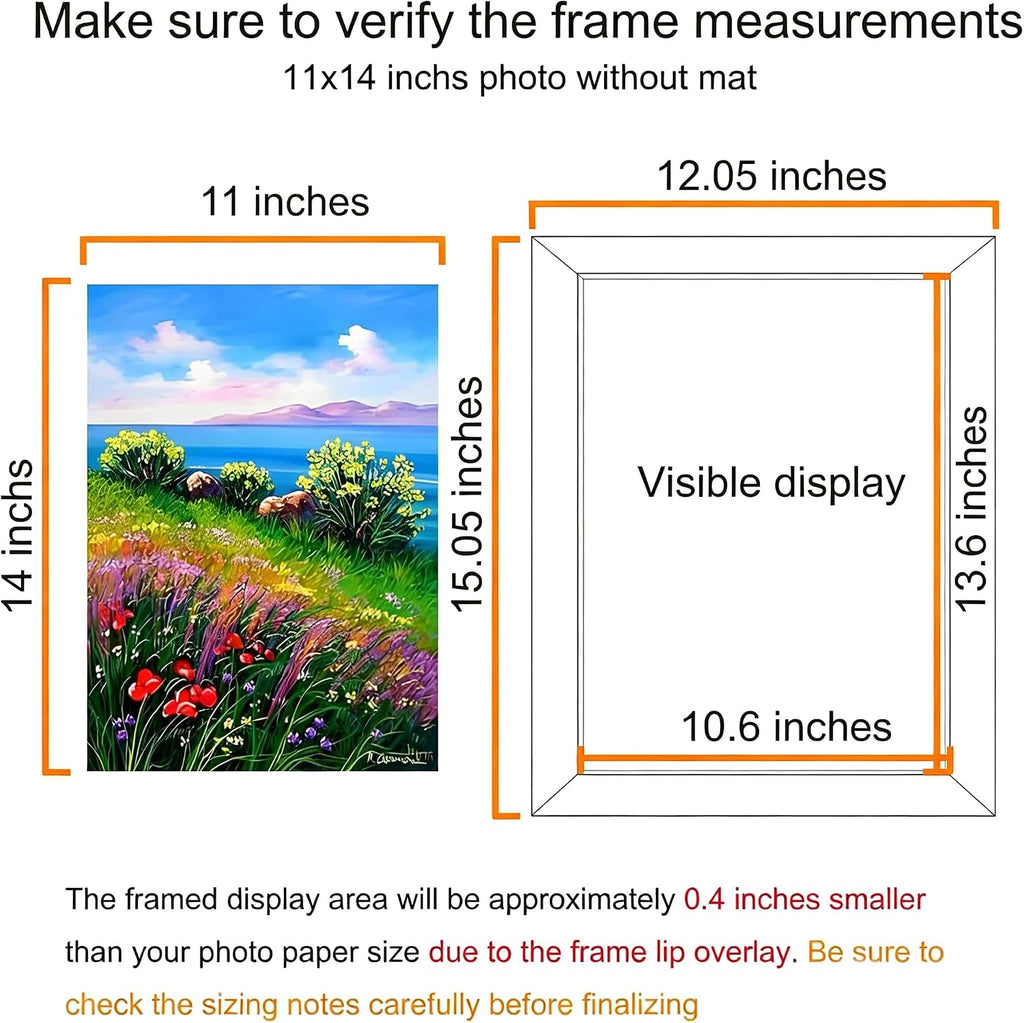 BESCRCL 11x14 Picture Frame Set of 6, Gallery Wall Decor Frames, White