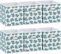 6pcs Collapsible Fabric Storage Cubes Organizer with Handles, Sturdy Storage Bins for Organization, 10.5" x 10.5" x 11"