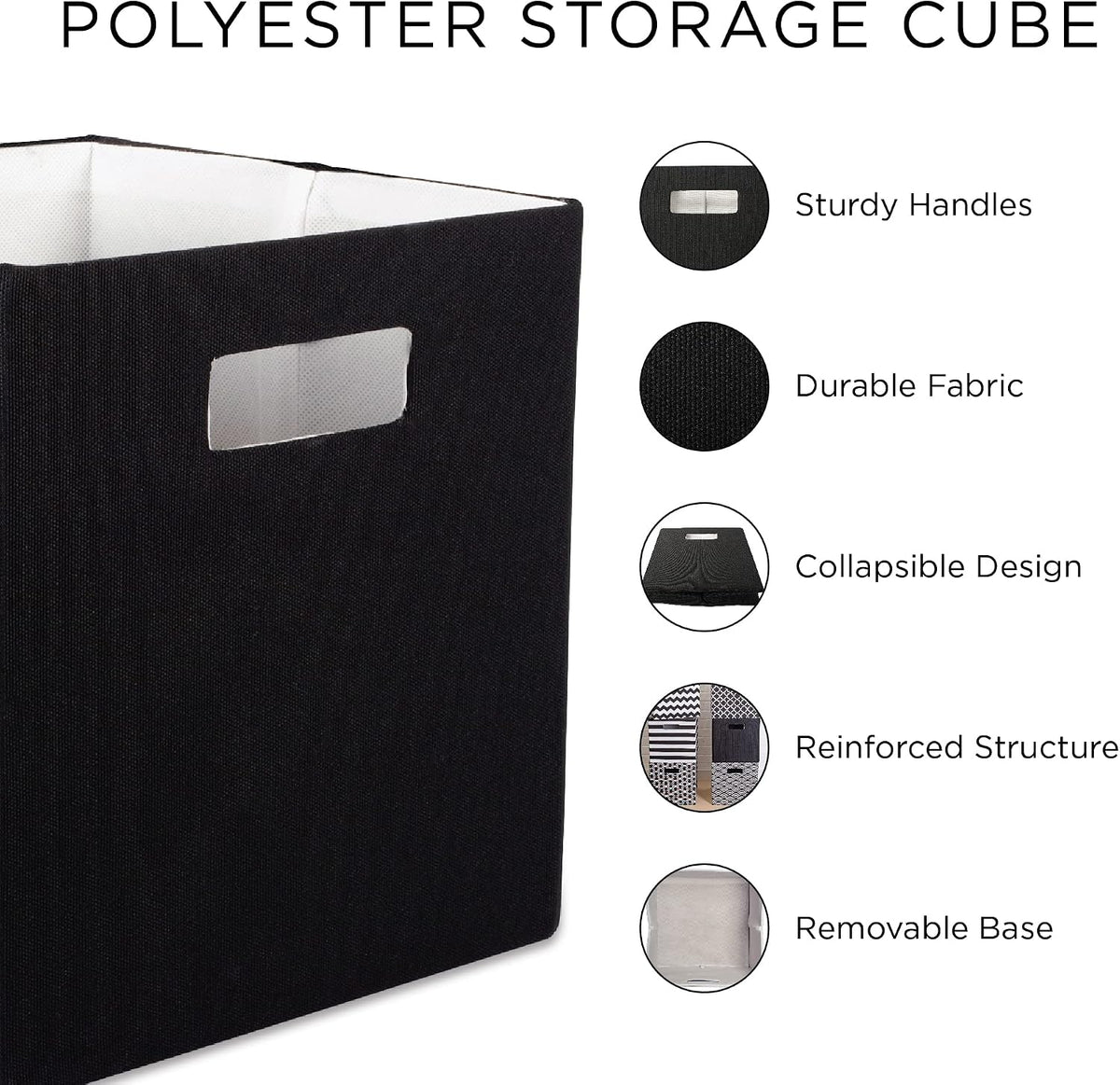 DII Collapsible Polyester Storage Cube, Honeycomb, Copper, Small