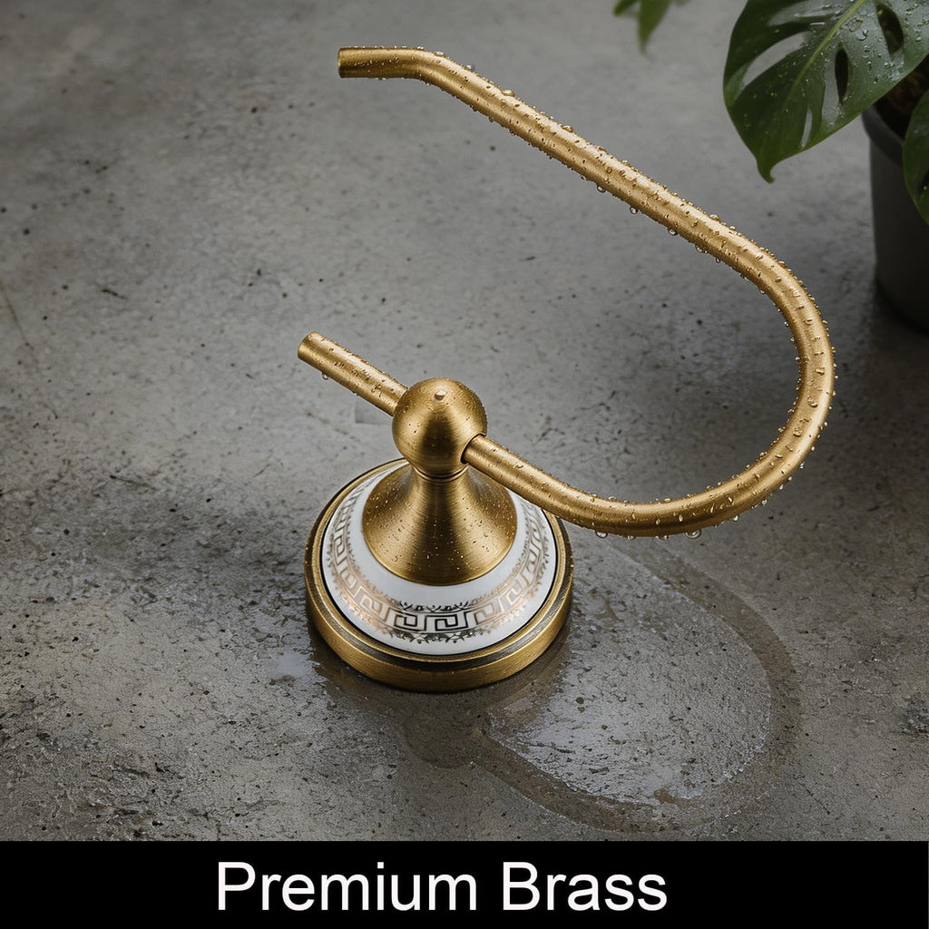 Toilet Paper Holder, NEWRAIN Antique Brass Bathroom Toilet Paper Roll Holder, Wall Mounted RV Tissue Roll Holder, Vintage Heavy Duty Screw-in Toilet Paper Dispenser for Bathroom，Farmhouse, Hotel,RV