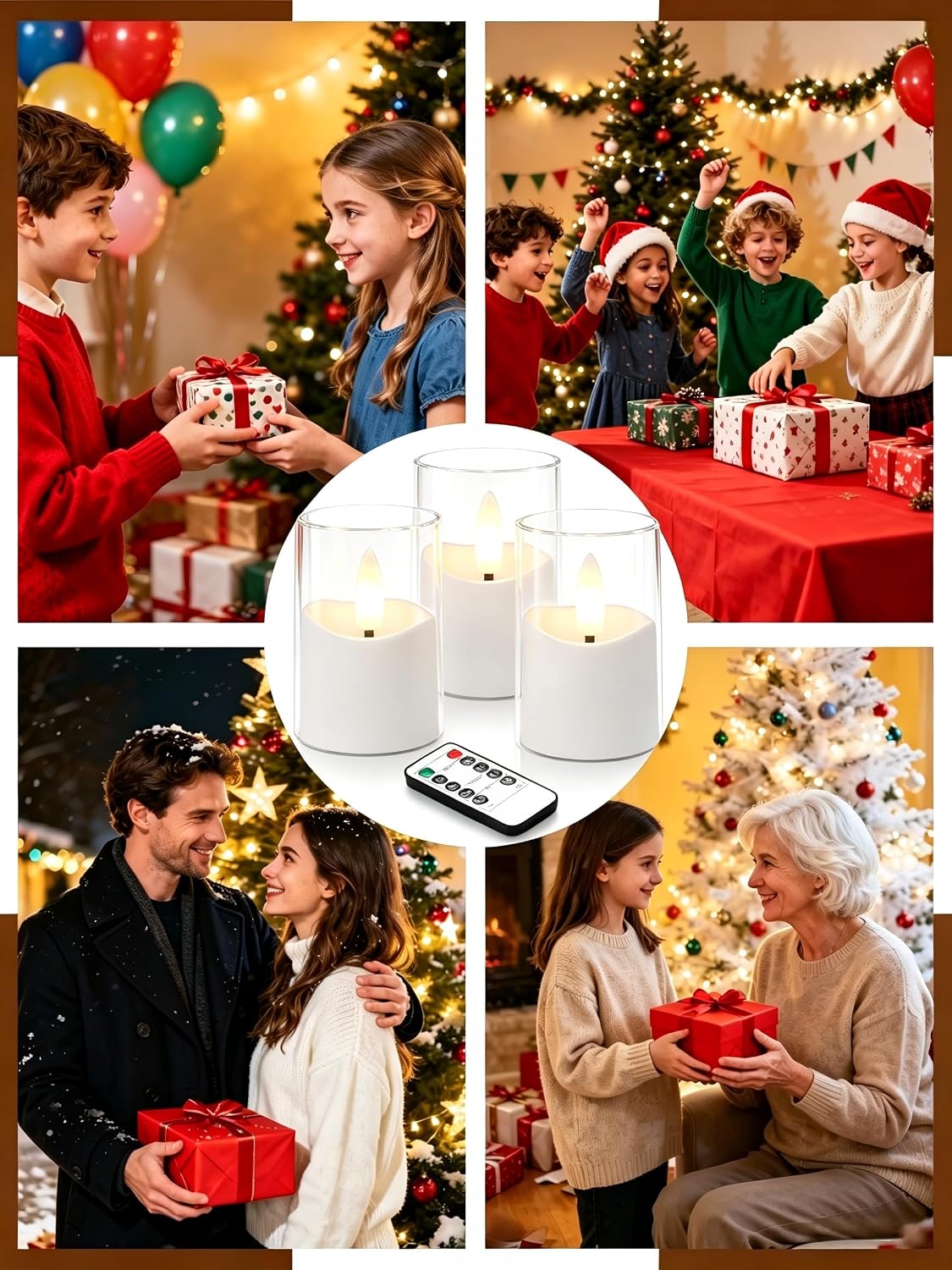 Rechargeable Flameless Tea Light Candles with Timer Remote, 1.7"x2.5" Acrylic Small Votive Electric LED Candles Battery Operated for Halloween Christmas Wedding Decor (Pack of 6, White)