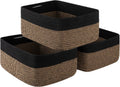 OIASKET Storage Baskets for Organizing 3 Pack, Woven Baskets for Shelves,