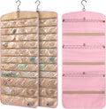 2 Pack Hanging Jewelry Organizer Necklace Hooks, Pink