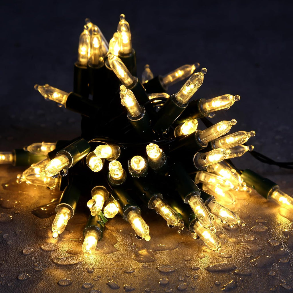 2 Pack Battery Operated Christmas Lights, Total 100LED 32FT Christmas Lights Outdoor, Waterproof Mini String Lights with 8 Modes, Decorations for Indoor Patio Garden Party Decor (Warm White)