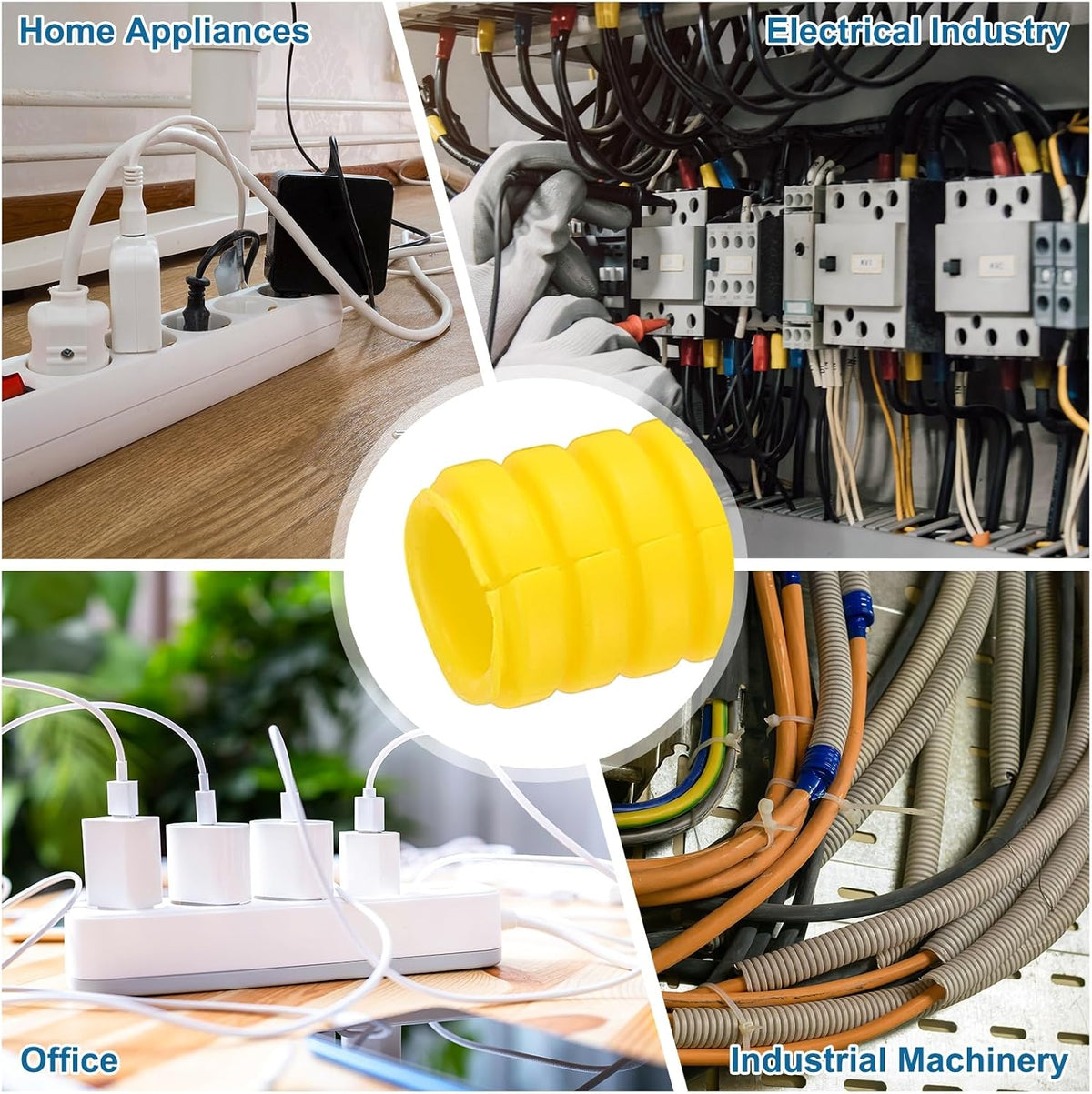 MECCANIXITY 1/4" 10ft Split Wire Loom Tubing w/Installation Tool Yellow