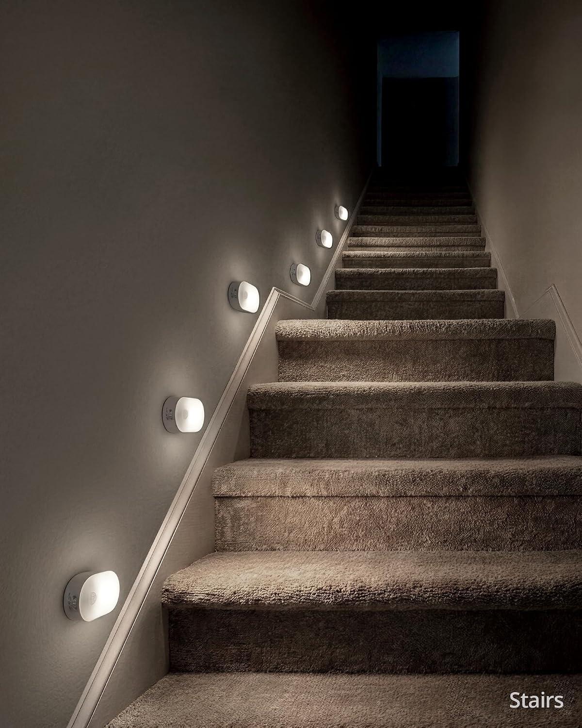 Lyridz Rechargeable Battery Night Light with Motion Sensor, Portable, Auto-Off, Dimmable for Bathroom, Bedroom, Kitchen, Stairs, Hallway, Pets, Travel, 4-Pack, Cool White