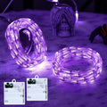 cshare Purple Fairy Lights Outdoor Waterproof 9.8ft 30 LED, Purple Halloween Lights Battery Operated with Timer for Indoor & Outdoor Christmas Halloween Decorations Garland Party Garden