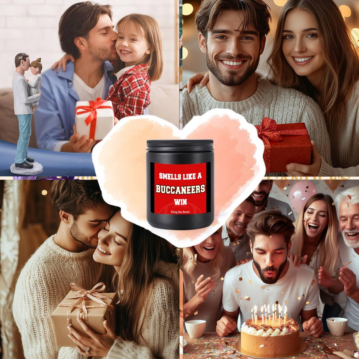 Smells Like A Win Scented Candle Football Themed Merch Fan Shop Men Women Sport Stuff Gear Decor Team Accessories Men Him Boyfriend Naughty Weird Novelty Cool Special Present Gift