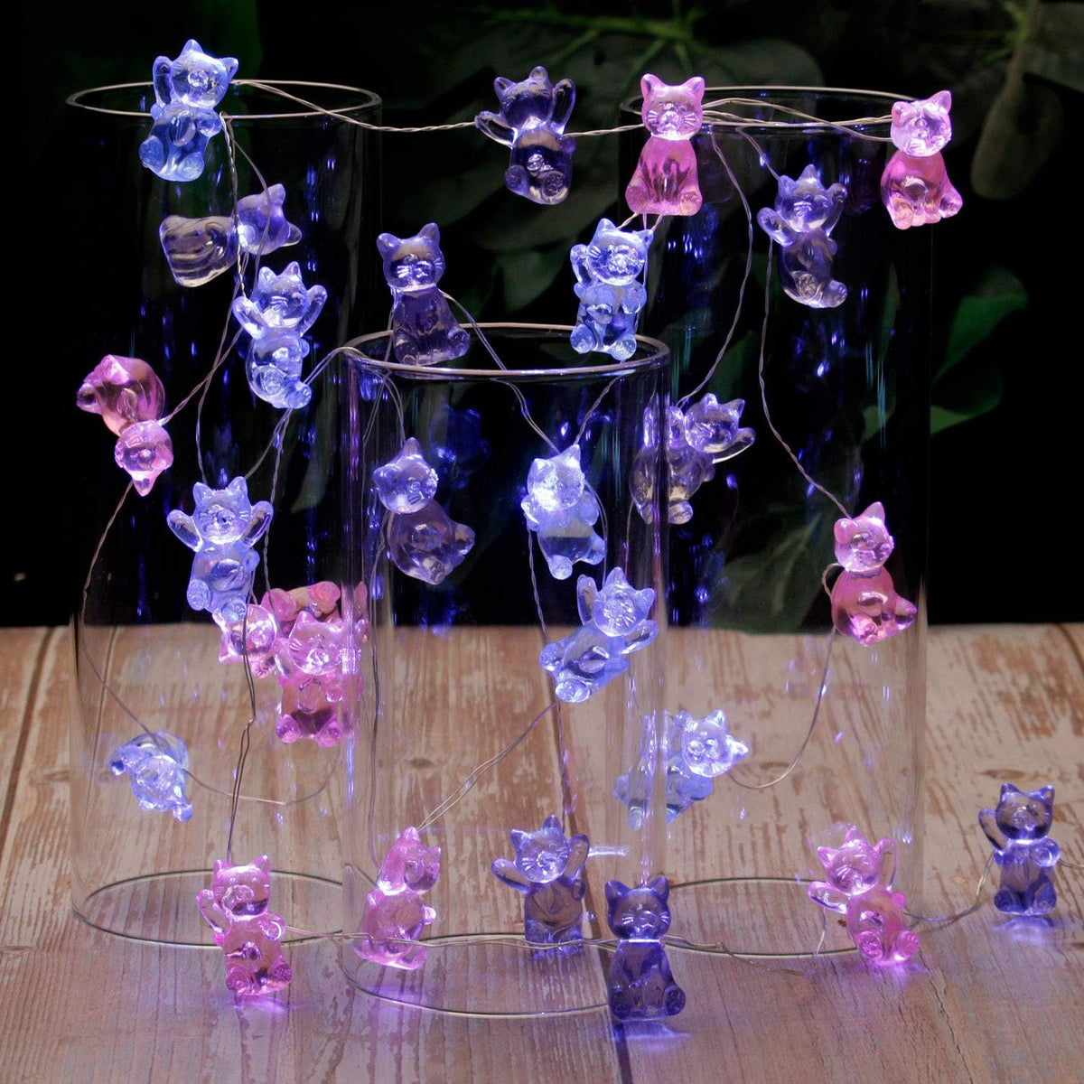 Impress Life 3D Kitty Cat String Lights:10 ft 30 LEDs Fairy Lights