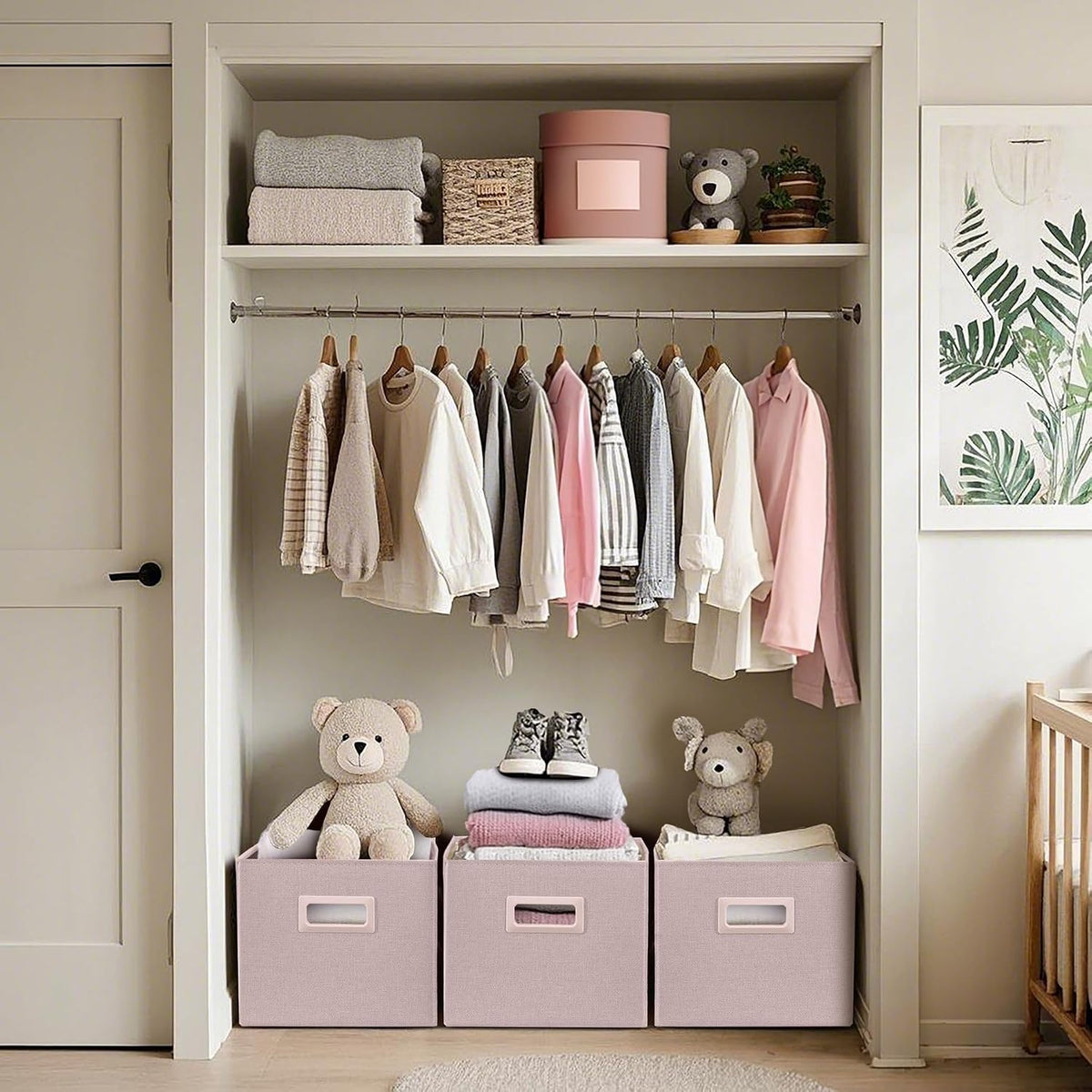 DECOMOMO Storage Bins for Shelves, 3x Tougher Storage Baskets