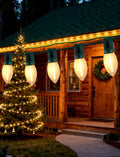 C9 Christmas Lights Outdoor 25FT - Commercial Grade LED String Lights with 25 Warm White Bulbs, UL Certified, Waterproof & Connectable for Xmas, Holiday, Yard, Roofline Decor (Green Wire)
