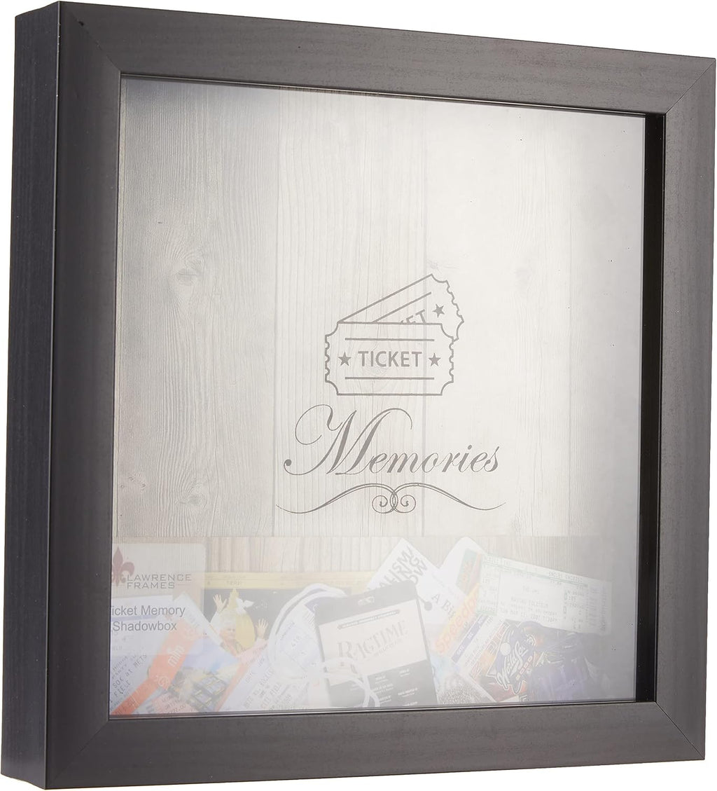 Lawrence Frames Black 10x10 Shadow Box Ticket Holder