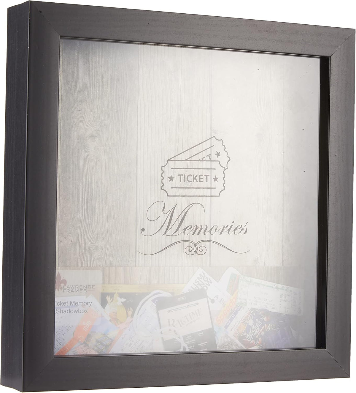 Lawrence Frames Black 10x10 Shadow Box Ticket Holder