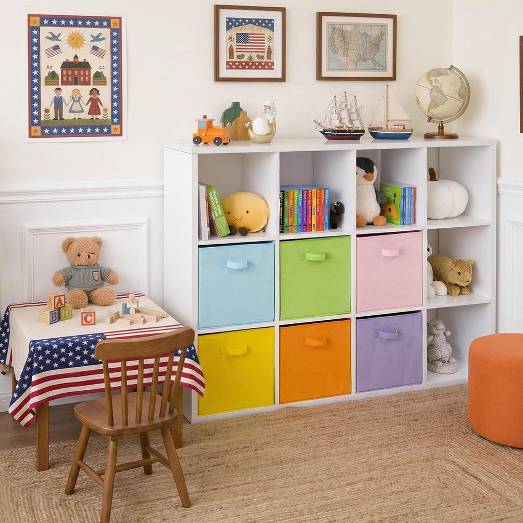 Cupic Cupid 6-Pack 13x13 Storage Cubes, Cube Organizer Bins, Pastel Colors