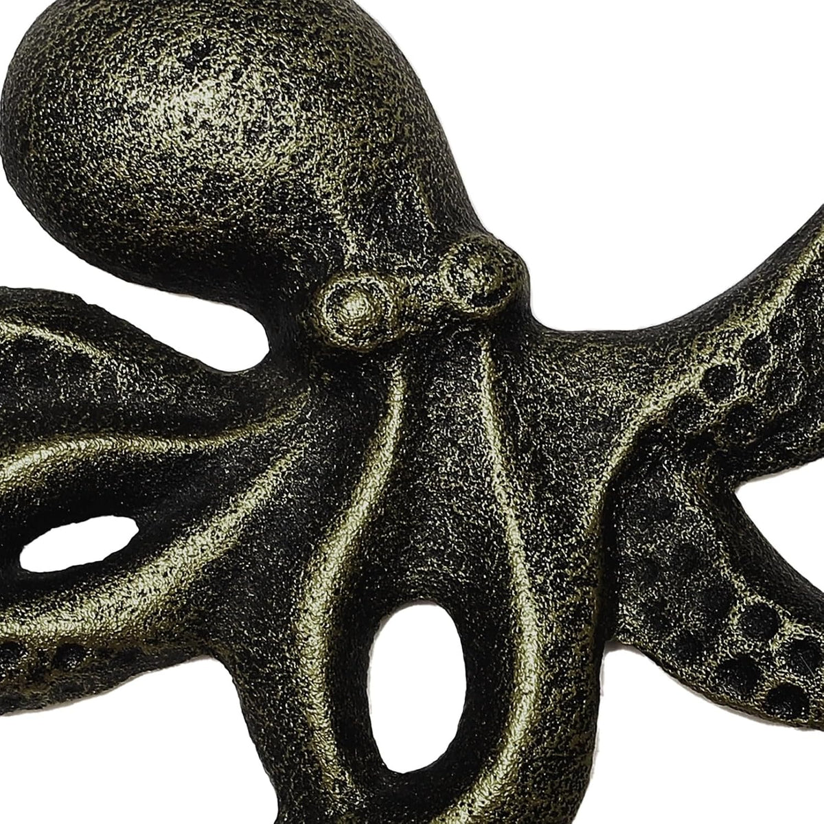 Cast Iron Octopus Wall Hook, Decorative Hooks, 2Pcs, Bronze