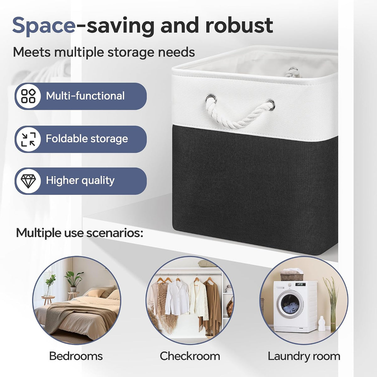 ECDYQXVU 13x13x13 Inch Storage Cube Bins Foldable Organizer Baskets 6 Pack