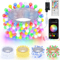 OMIKA 50FT 100 LED Smart Color Changing Globe String Lights, Smart Fairy Lights APP & Remote Control, Music Sync Twinkle Light, 100+ Dynamic Mode for Bedroom Classroom Party Christmas Decoration