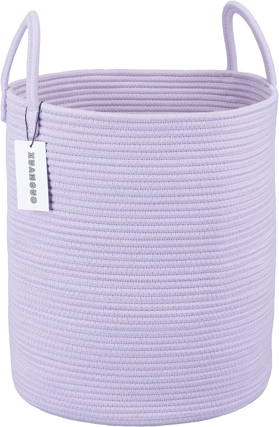 XUANGUO Rope Laundry Basket Hamper for Clothes Large Purple or Lavender
