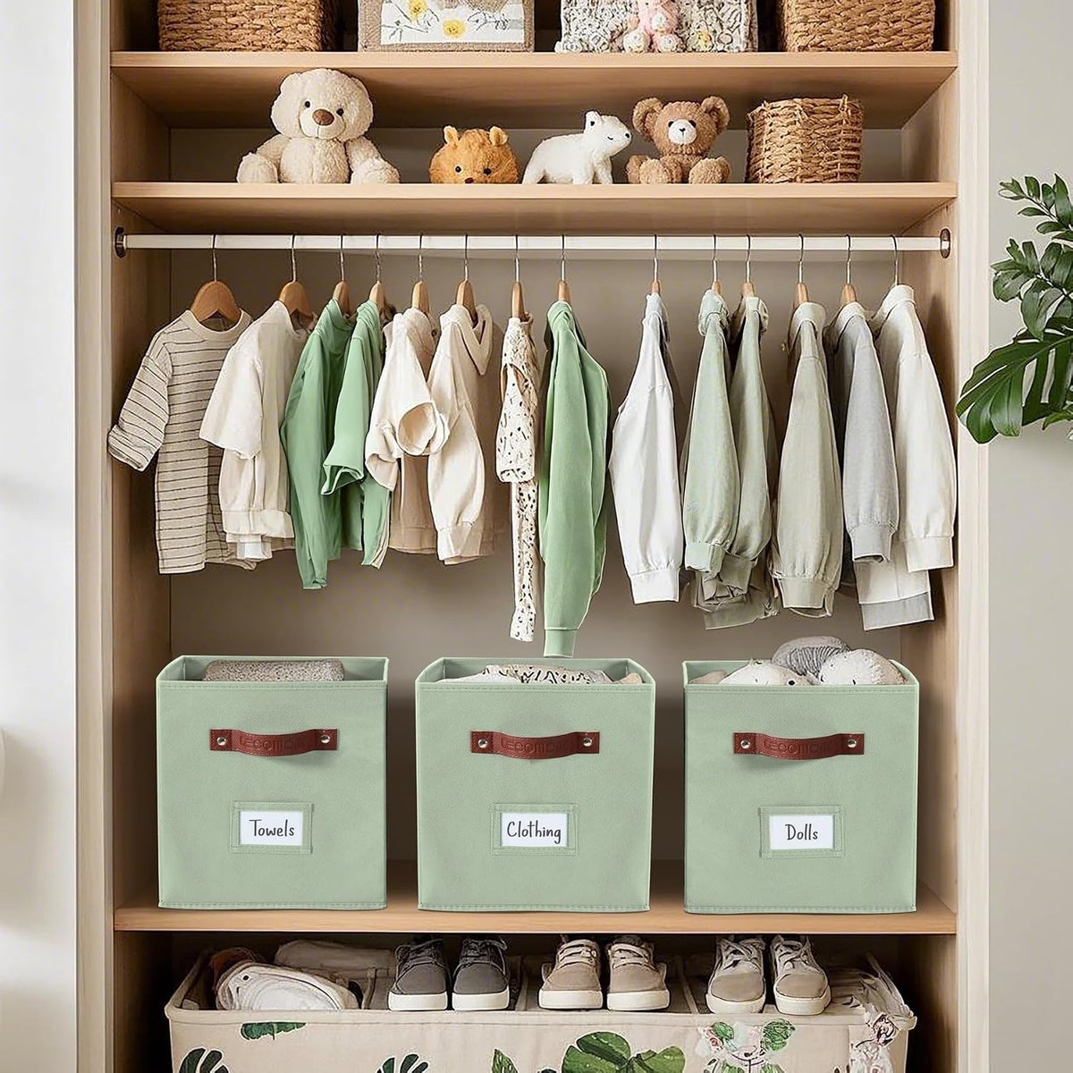 DECOMOMO Storage Bins, Storage Baskets for Shelves