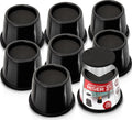 Utopia Bedding 3 Inch Bed Risers 8 Pack, Round Heavy Duty, Black