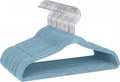 Laura Ashley Kids Velvet Hangers| 25 Pack | Durable | Lightweight | Light Blue | Non-Slip | Closet Organization | Holds 10lbs