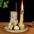 5 in 1 Ceramic Tabletop Incense Burner Holder for Palo Santo , Sage, Cones