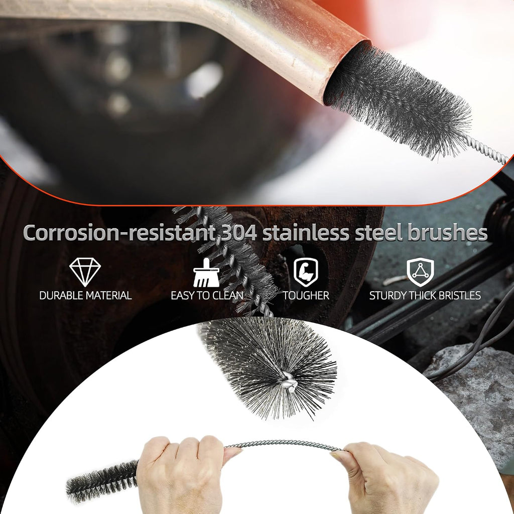 16 Inch Extra Long Pipe Cleaning Brush Set