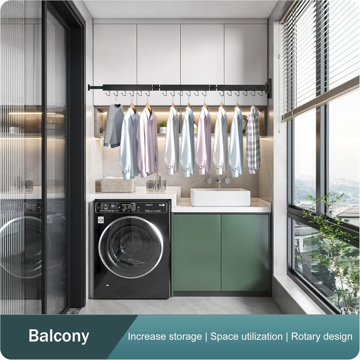 BOQORAD Drying Rack Clothing,Clothes Drying Rack Wall Mounted,Collapsible Hanging Racks for Laundry,Laundry Drying Rack,Wall Mounted Clothes Rack