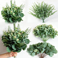 120PCS Mixed Eucalyptus Stems Bulk Artificial Greenery Stems Wedding Decor