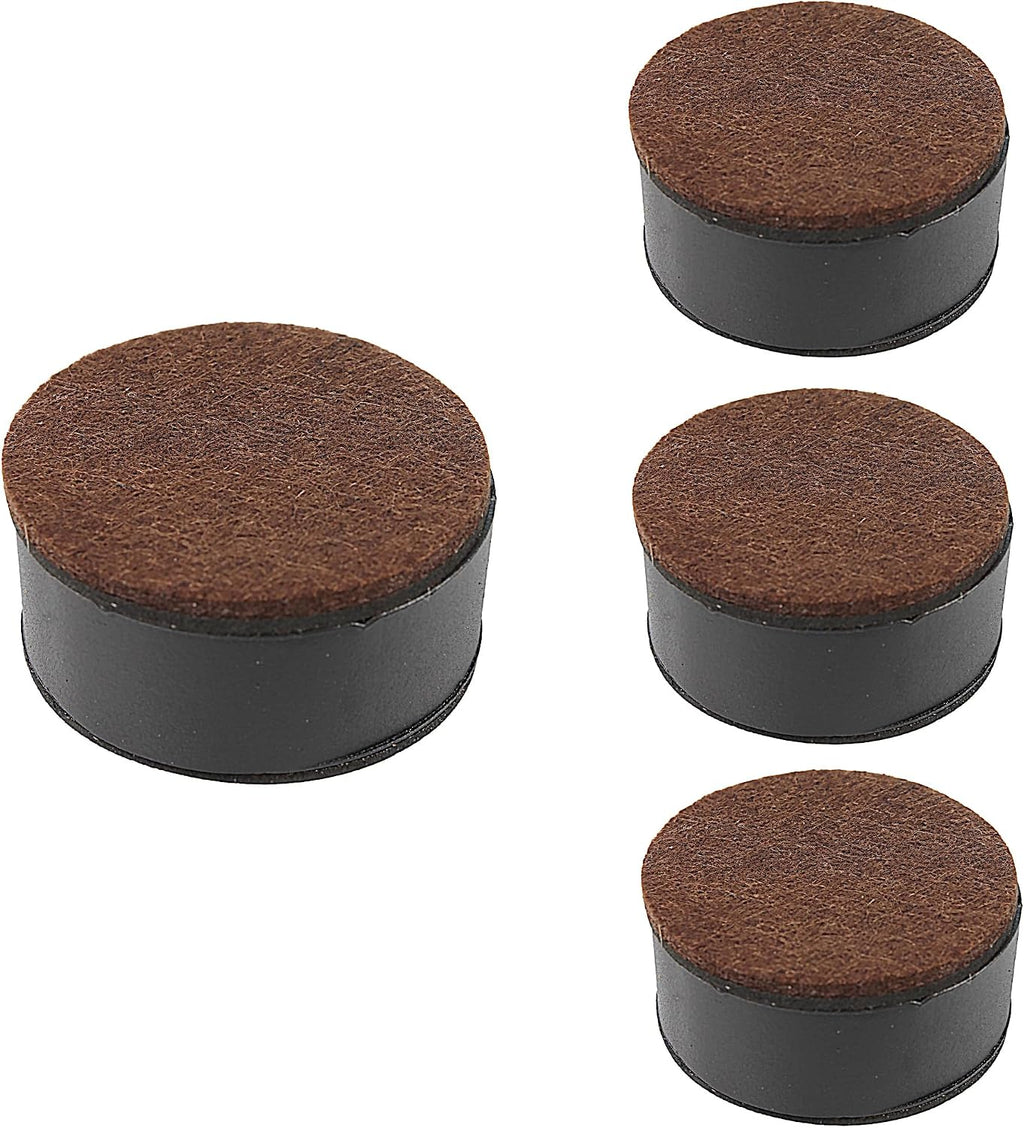 4PCS 1.2Inch Self-Adhesive Round Furniture Riser, Black Carbon Steel Bed Table Sofa Lift Riser, Heavy Duty Couch Cabinet Riser, Adds 1.2 Inch Height with Felt Pad