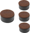4PCS 1.2Inch Self-Adhesive Round Furniture Riser, Black Carbon Steel Bed Table Sofa Lift Riser, Heavy Duty Couch Cabinet Riser, Adds 1.2 Inch Height with Felt Pad