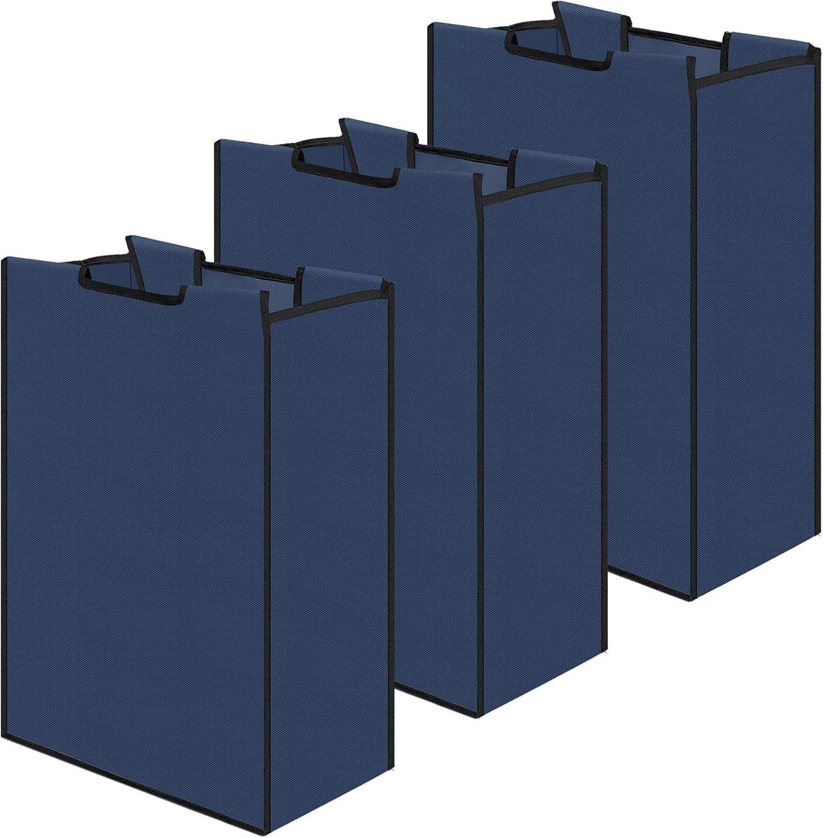 Bonuci 3 Pcs Laundry Sorter Replacement Bags, Dark Blue