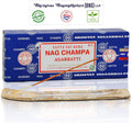 Satya Nag Champa Incense Sticks Bangalore- 250gm Bundle Natural Hand Rolled Non-Toxic Nagchampa BNG Insense Set with Raajsee Insence Stick Holder for Meditation, Yoga, Aromatherapy & Joss Sticks