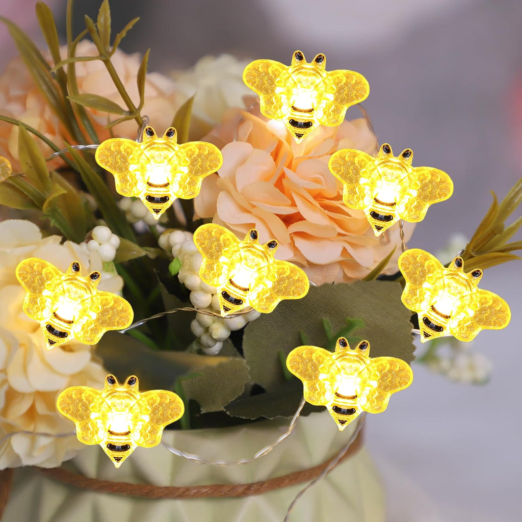 Impress Life Honey Bee Fairy String Lights, 10Ft 40 LED Lights