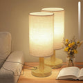 Touch Bedside Table Lamps Set of 2 with Stepless Dimming, USB Powered