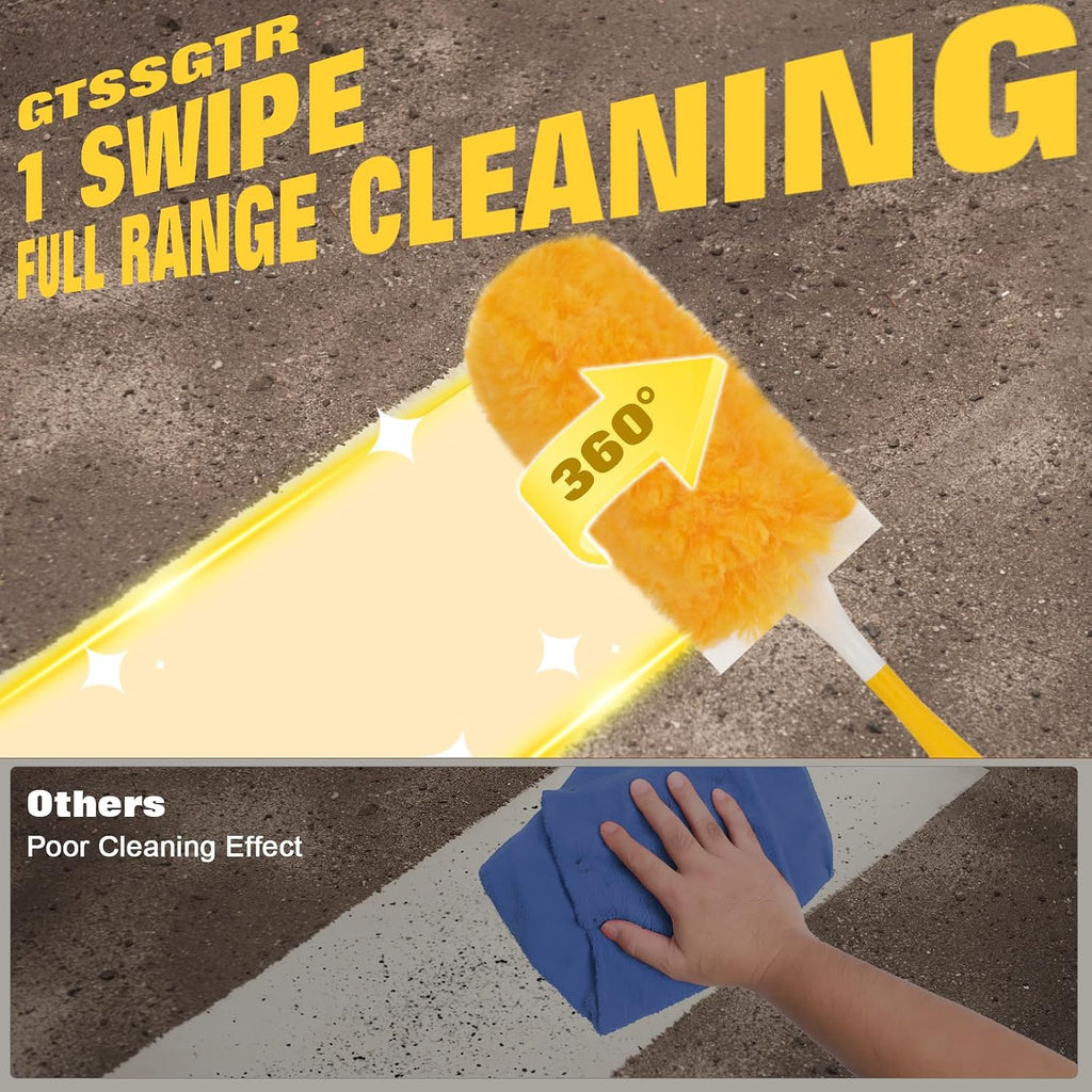 360° Heavy Duty Duster Refills for Swiffer Duster,30 Pack & 1Handle 4X Faster Electrostatic Deep Duster Kit for Cleaning, Pet Hair, Blinds & Car Vents,Lasts 2+ Months, Eco-Friendly & Gift-Ready
