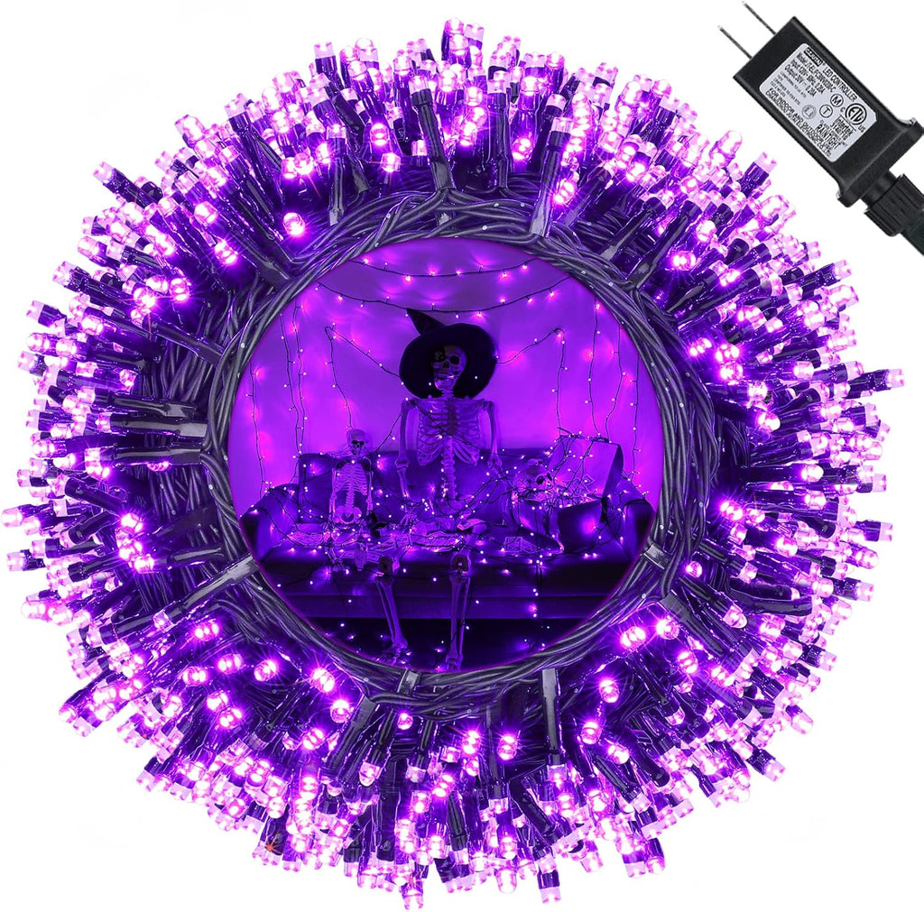Purple Halloween Lights, 82ft 200 LED Halloween String Lights with 8 Modes