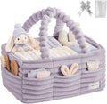 Blissful Diary Flannel Diaper Caddy Organizer & Gift Packaging,Light Purple