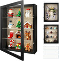 11x14 Shadow Box Display Cases with 3 Removable Clear Shelves, Black