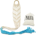 LIVALAYA Macrame Plant Hangers Wall Planter - Blue Ombre 48 Inch, for Indoor or Outdoor, 100% Cotton Rope Hanging Plant Holder with Tassel for Flower Pots and Succulents - Modern Boho Home Décor
