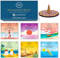 Raajsee Incense Cones, 6 Pack Island Retreat Cone Gift Pack 15 pc Each (90 Total), Insence Cones Variety Pack, 100% Organic Non Toxic Natural - Free from Chemicals