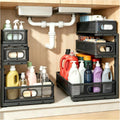 2 Pack Under Sink Organizer, 3-Tier Pull Out Cabinet Organizer and Storage