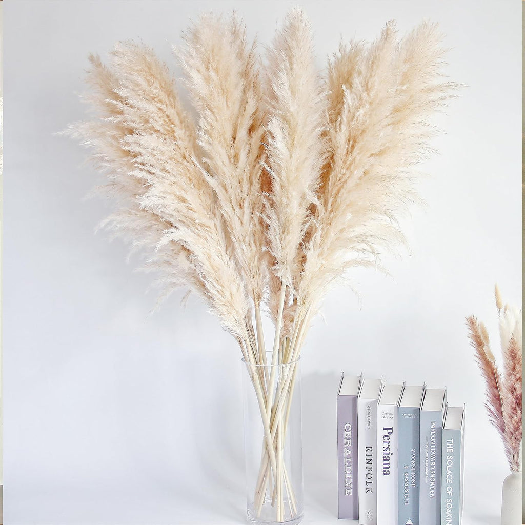 40" inch 60 Stems Natural Pampas Grass Decor Tall, pompas Grass, Tall Pampas Grass for Wedding, Party, Farmhouse, Boho Home Decor