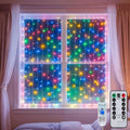 Curtain String Lights 200LED 6.6x6.6FT, Multicolor, IP44, 9.8FT Lead
