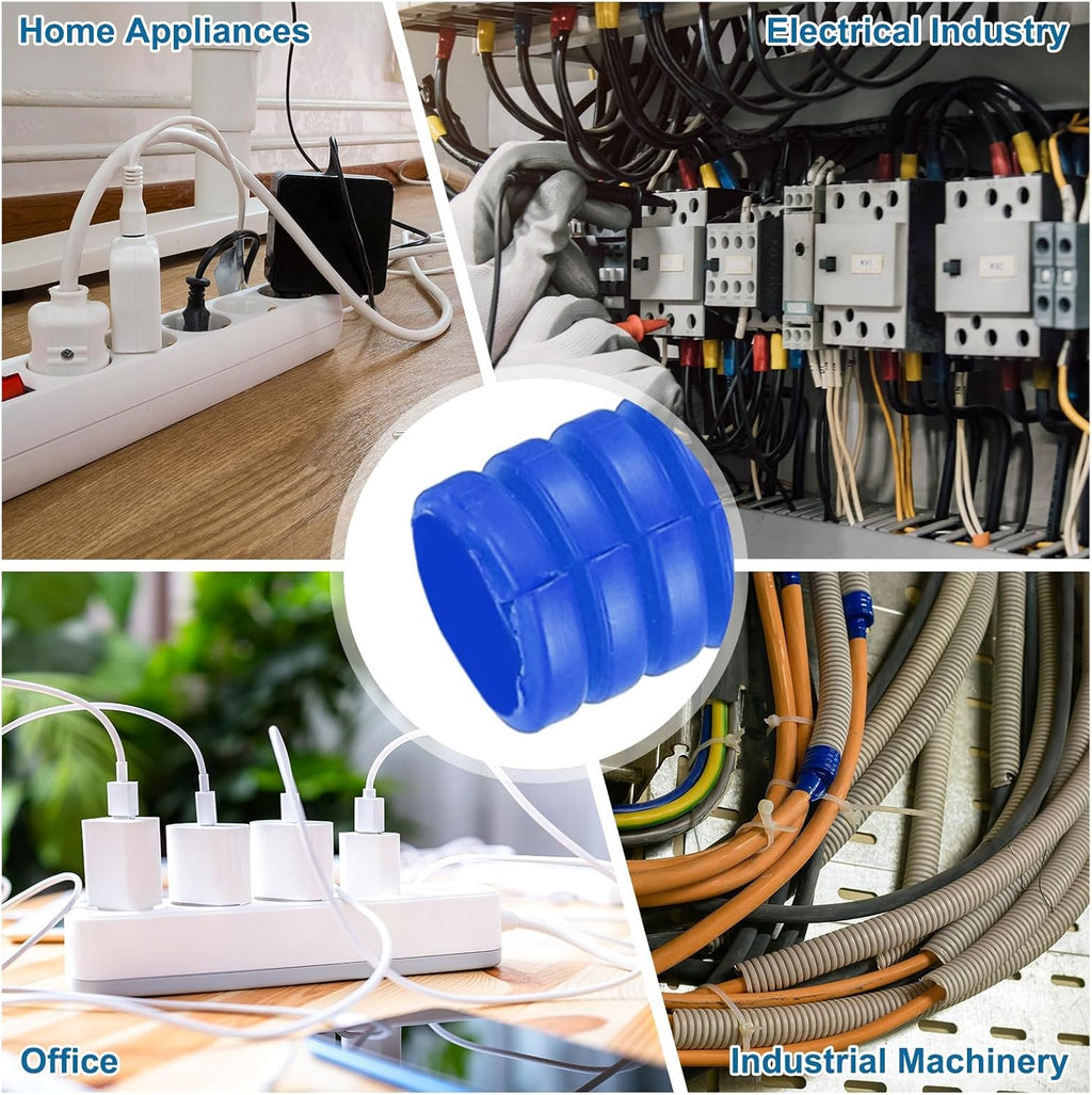 MECCANIXITY 1/4" 100ft Split Wire Loom Tubing w/Installation Tool Blue