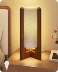 Gray Table Lamp, 13.4" Small Bedside Lamp with A19 LED Bulb